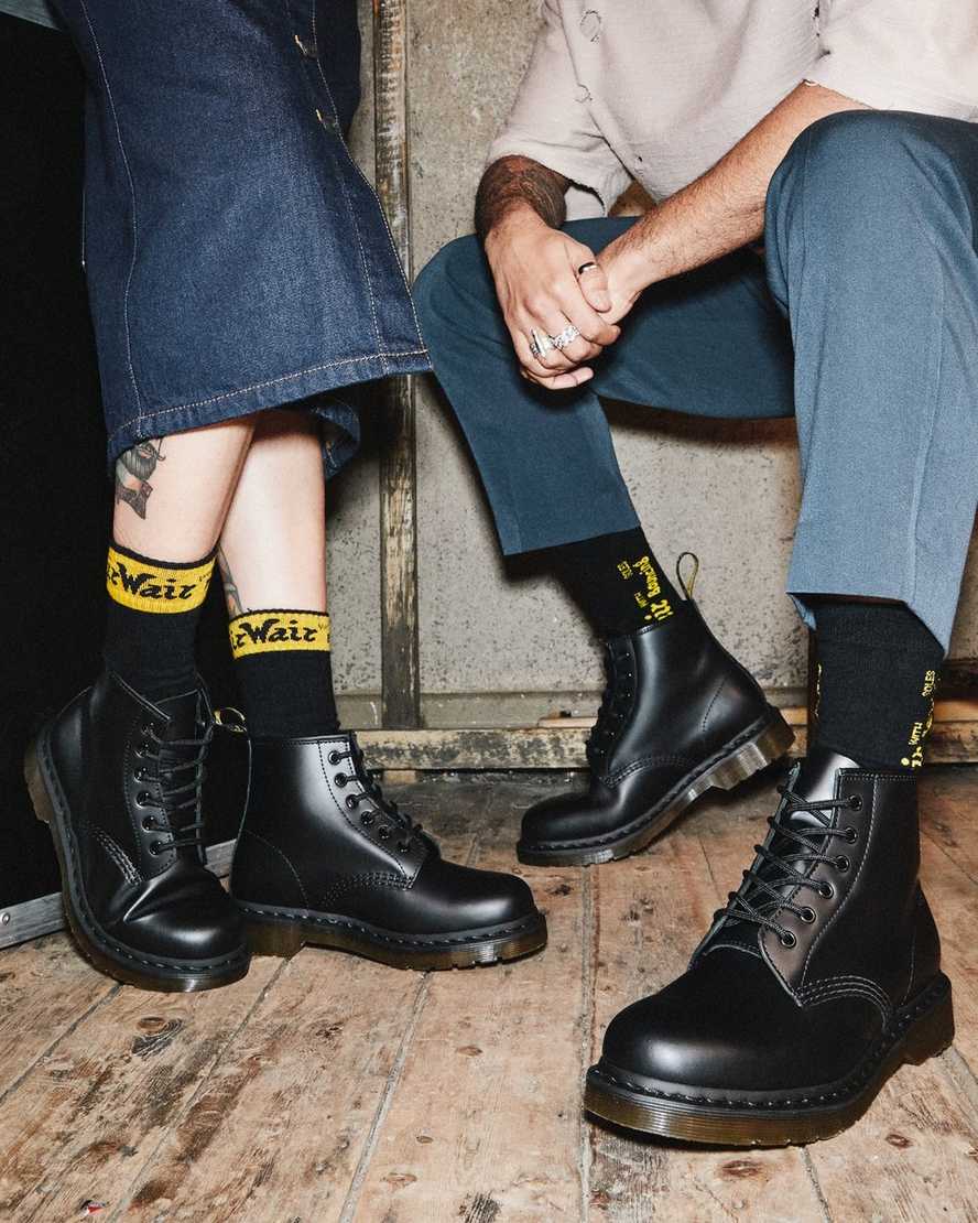 Černé pánské kotníkové boty dr. martens 101 smooth