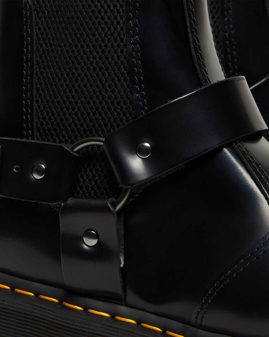 Černé pánské boty dr. martens wincox smooth s přezkou