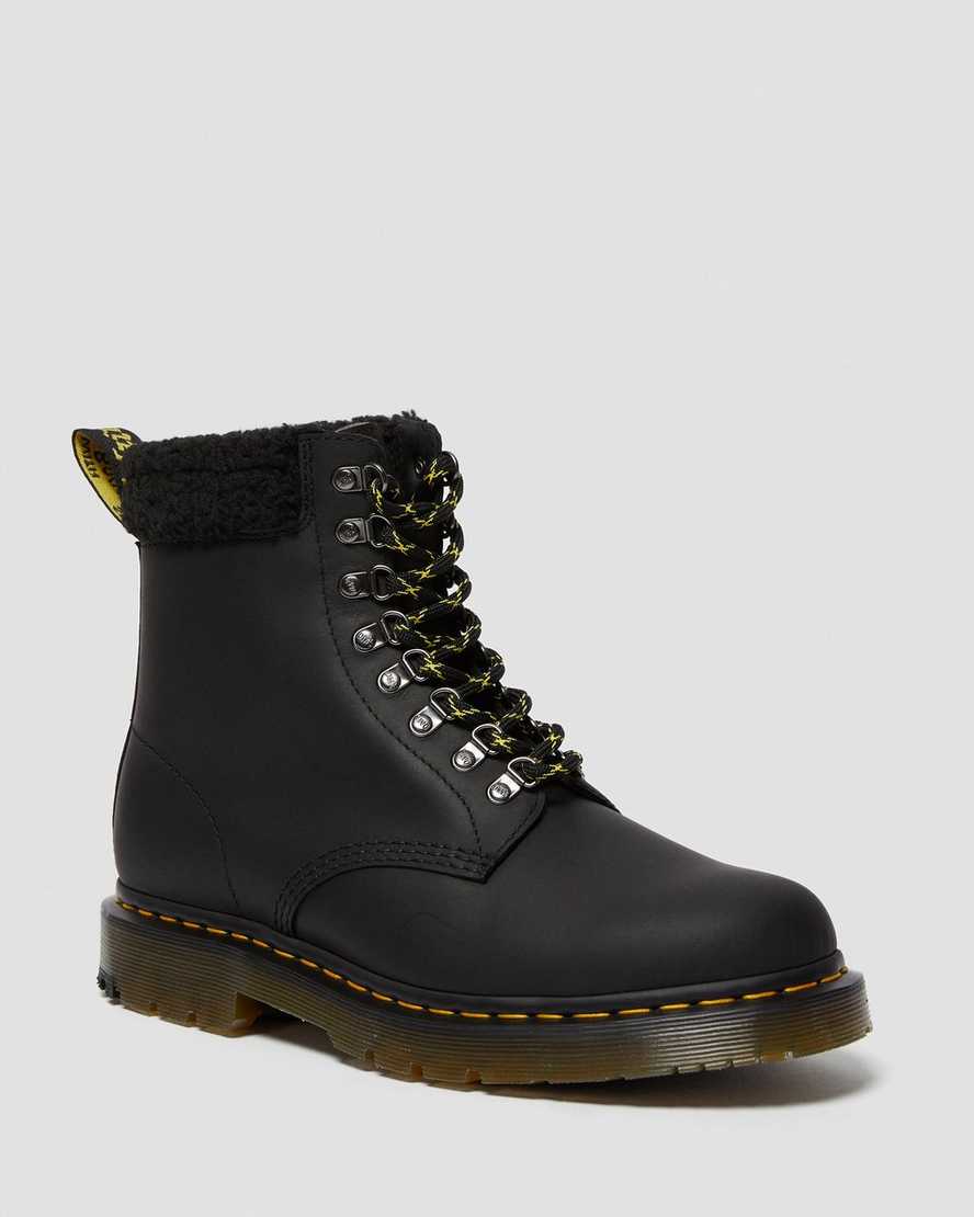 Černé pánské volnočasové boty dr. martens 1460 dms wintergrip fleece