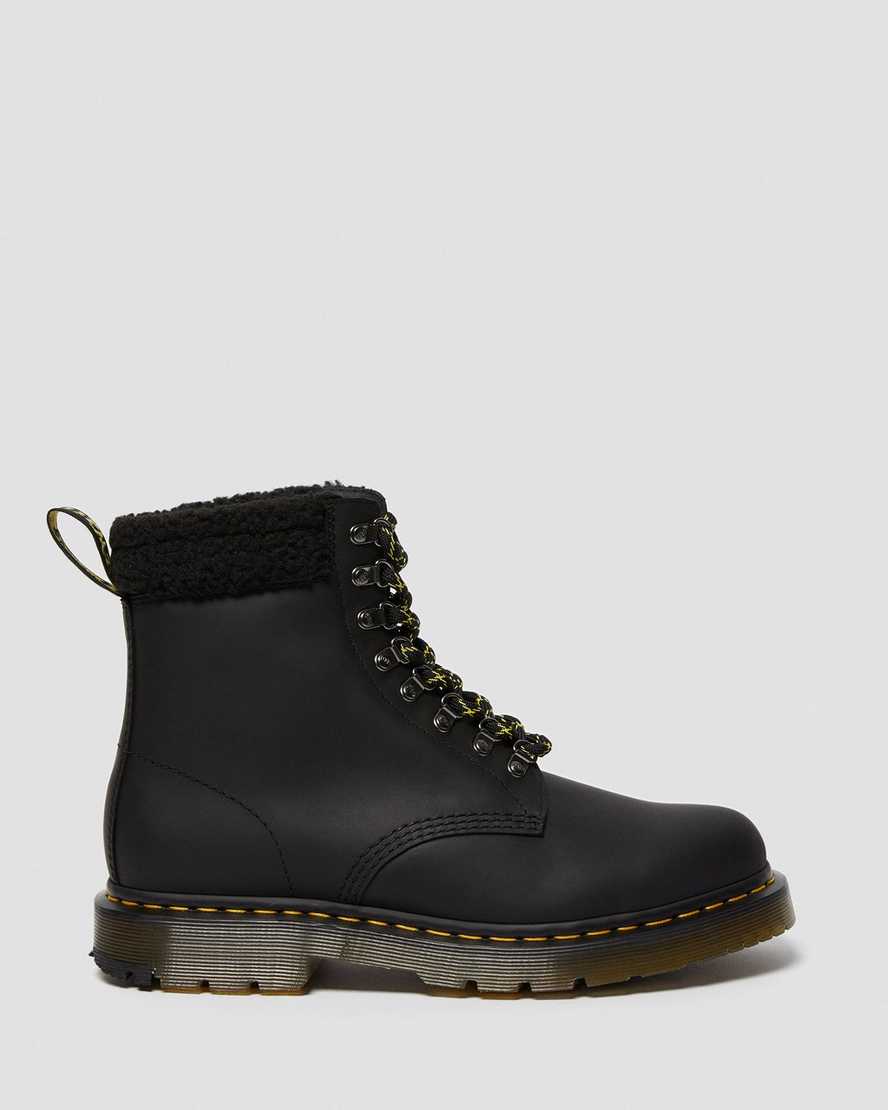 Černé pánské volnočasové boty dr. martens 1460 dms wintergrip fleece