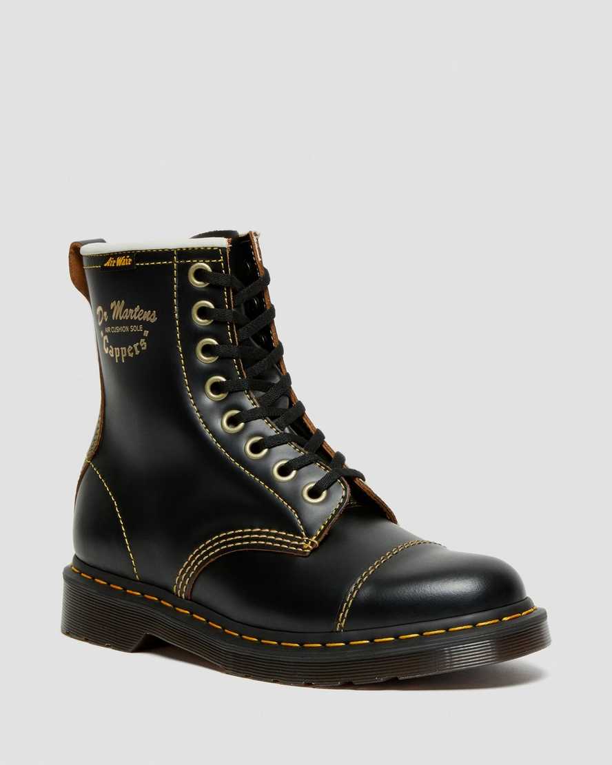 Černé pánské ležérní boty dr. martens capper vintage smooth