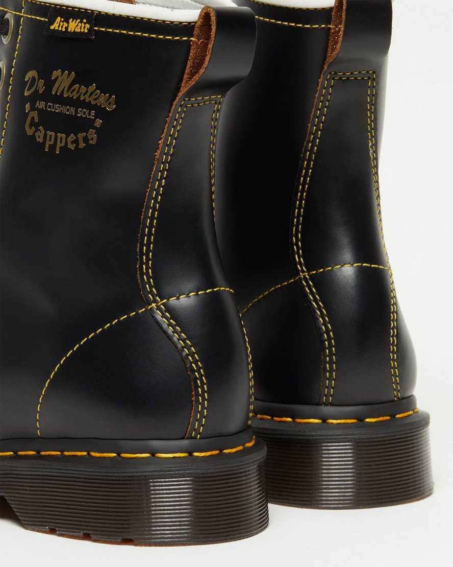 Černé pánské ležérní boty dr. martens capper vintage smooth