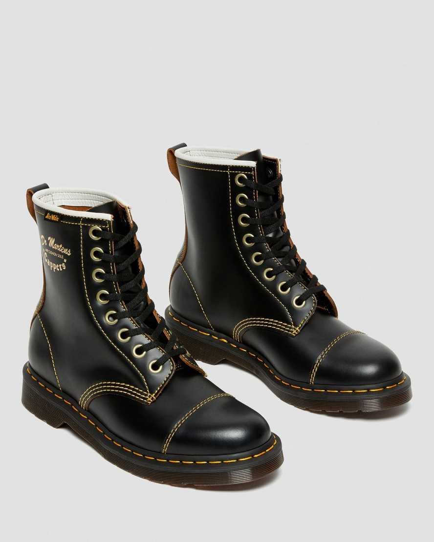 Černé pánské ležérní boty dr. martens capper vintage smooth