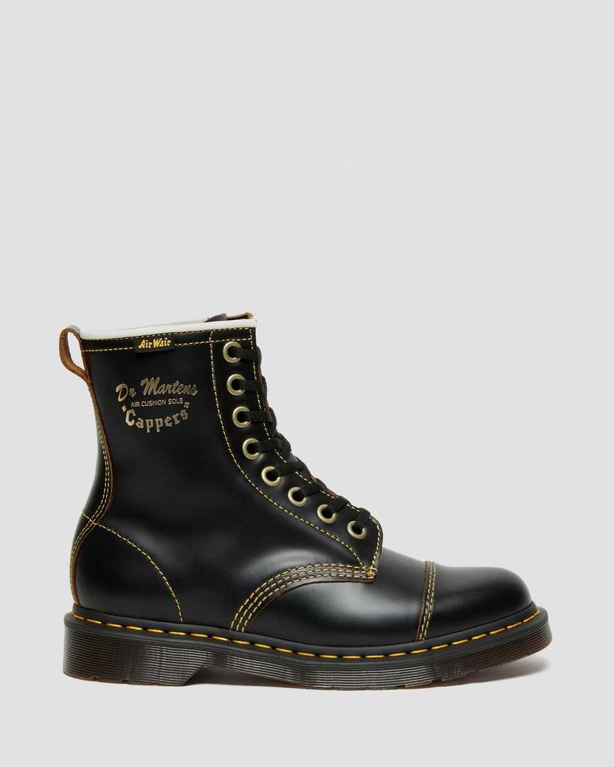 Černé pánské ležérní boty dr. martens capper vintage smooth