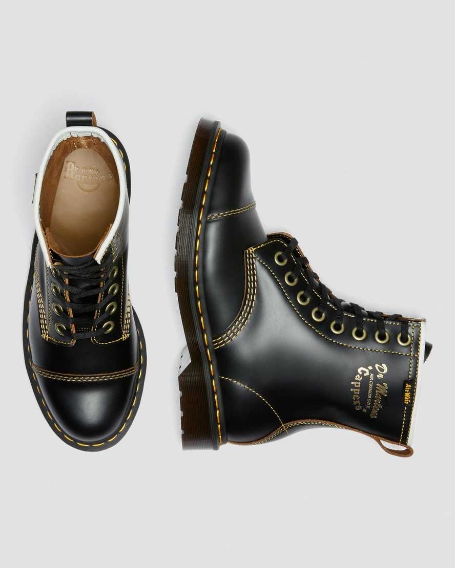 Černé pánské ležérní boty dr. martens capper vintage smooth