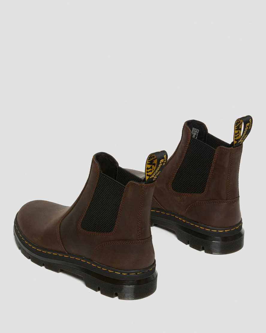 hnědé pánské volnočasové boty dr. martens embury crazy horse