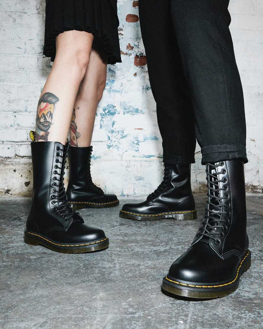 Černé pánské ležérní boty dr. martens 1914 smooth tall