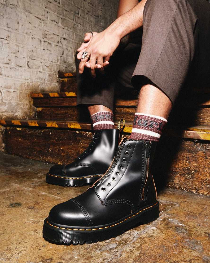 Černé pánské ležérní boty dr. martens 1460 laceless bex