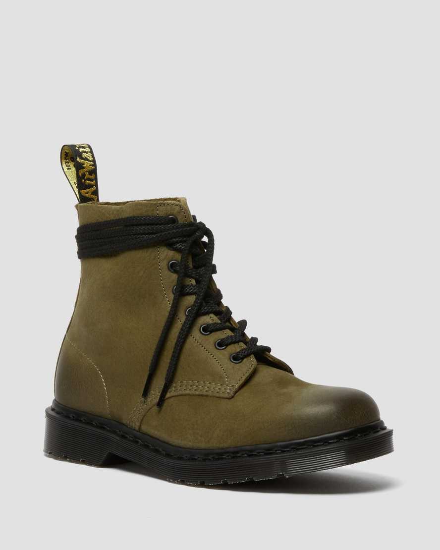 pánské ležérní boty dr. martens 1460 pascal made in england titan v olivové barvě