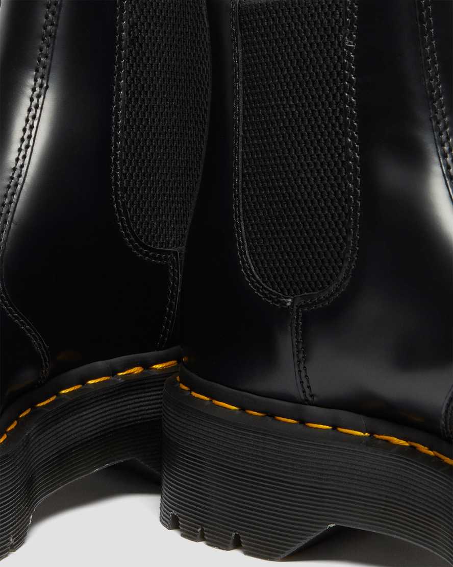 Černé pánské boty dr. martens 2976 polished smooth na platformě chelsea
