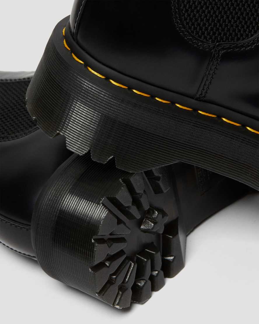 Černé pánské boty dr. martens 2976 polished smooth na platformě chelsea