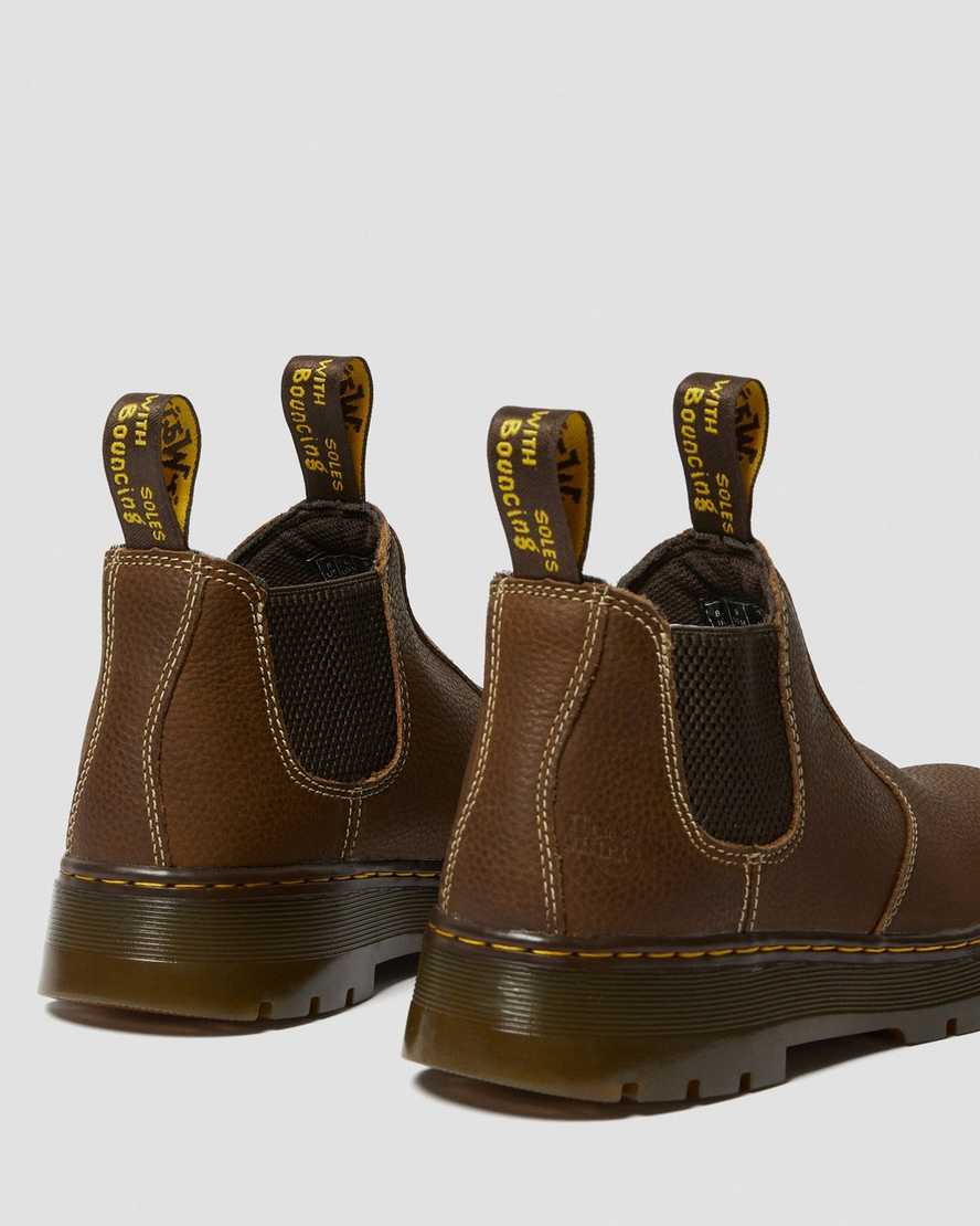 hnědé pánské boty dr. martens hardie work chelsea