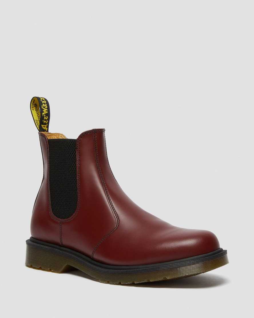 Červené pánské boty dr. martens 2976 smooth chelsea