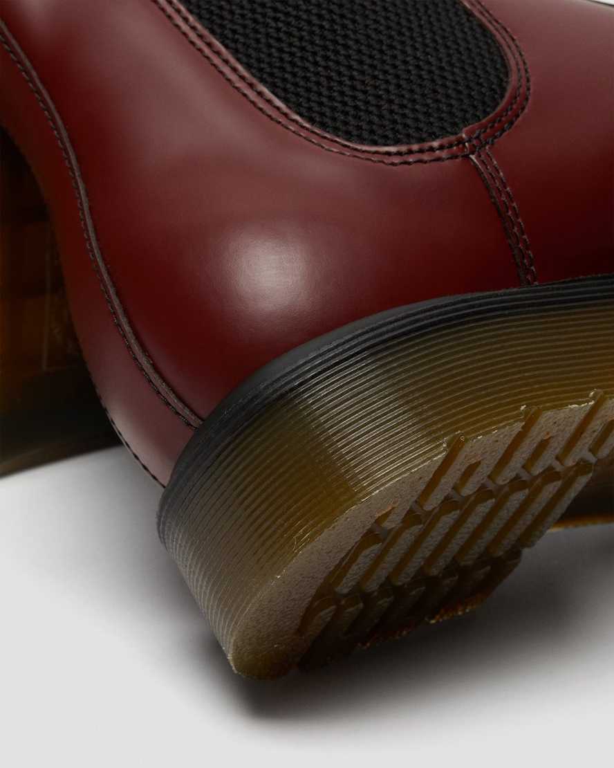 Červené pánské boty dr. martens 2976 smooth chelsea