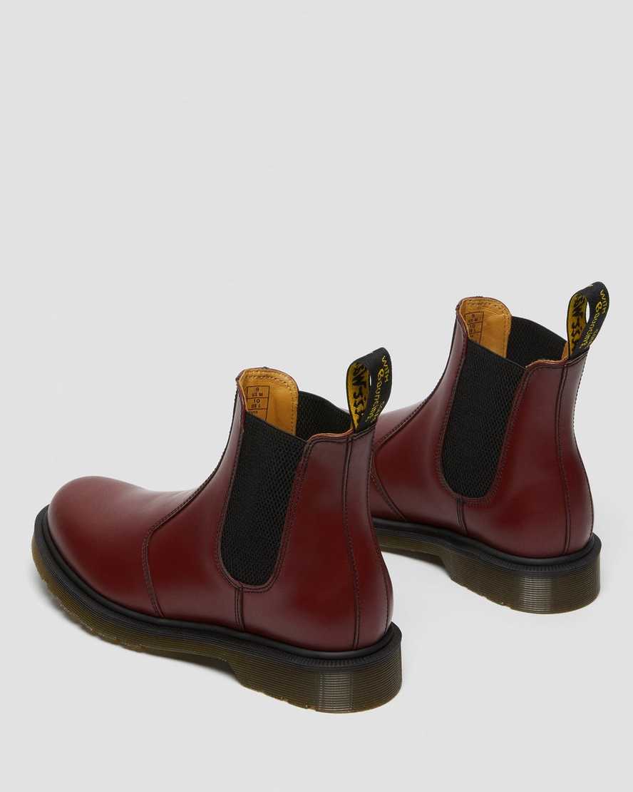 Červené pánské boty dr. martens 2976 smooth chelsea