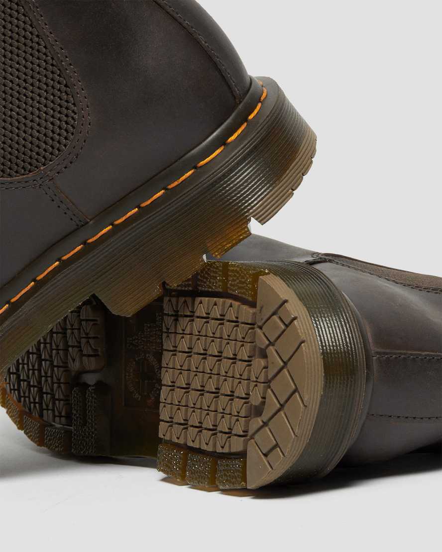 hnědé pánské boty dr. martens 2976 protiskluzové chelsea