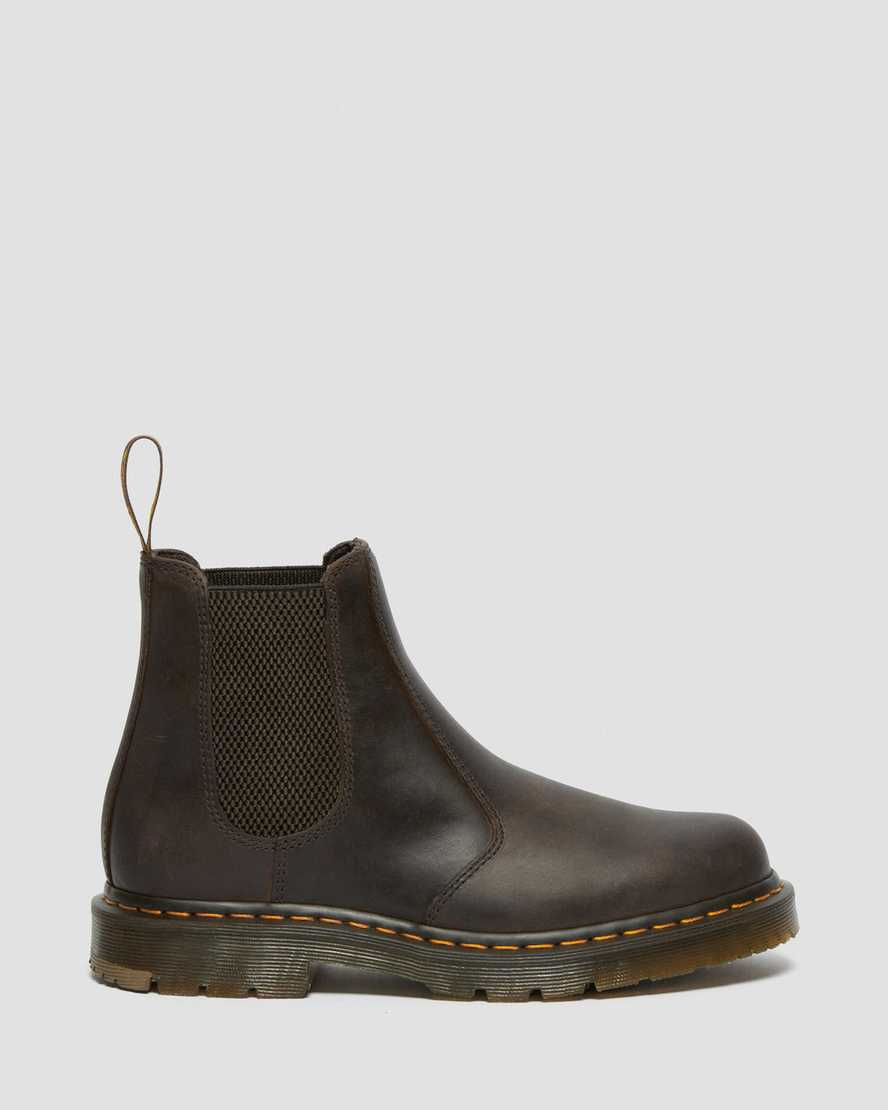 hnědé pánské boty dr. martens 2976 protiskluzové chelsea
