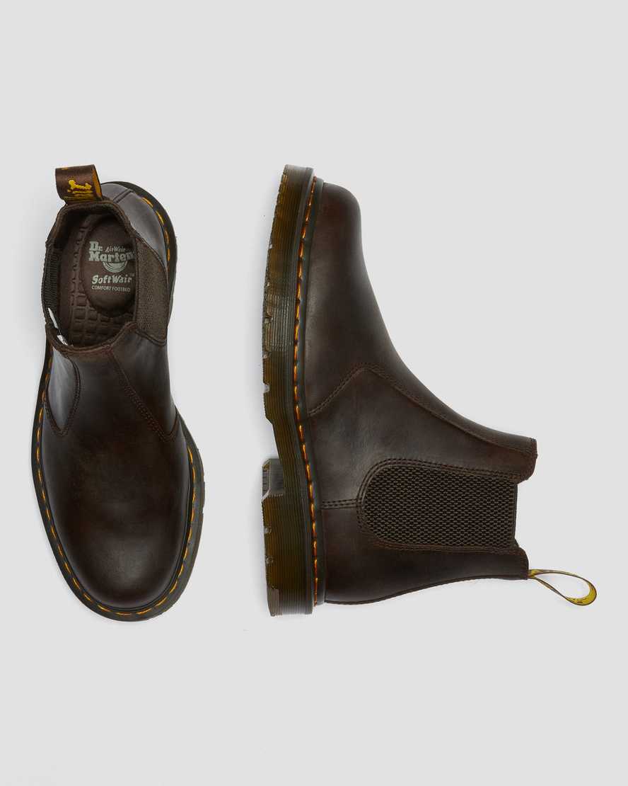 hnědé pánské boty dr. martens 2976 protiskluzové chelsea