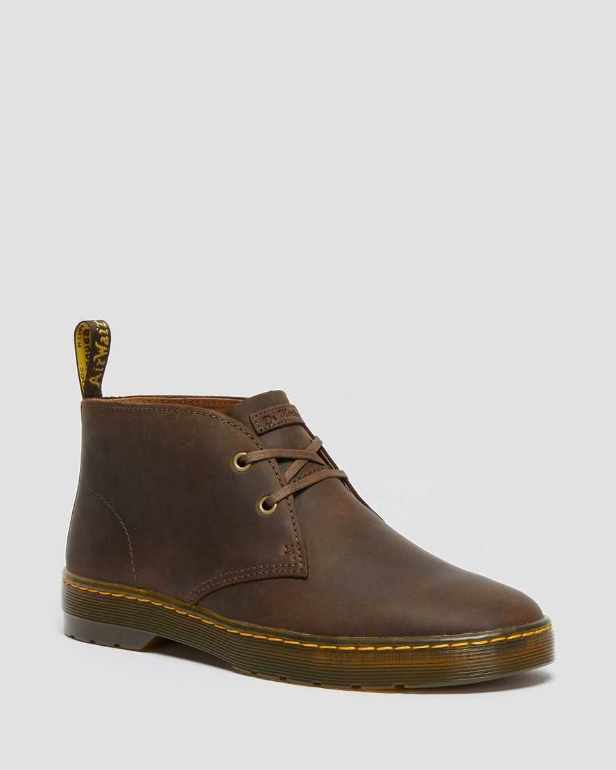 hnědé pánské pouštní boty dr. martens cabrillo crazy horse