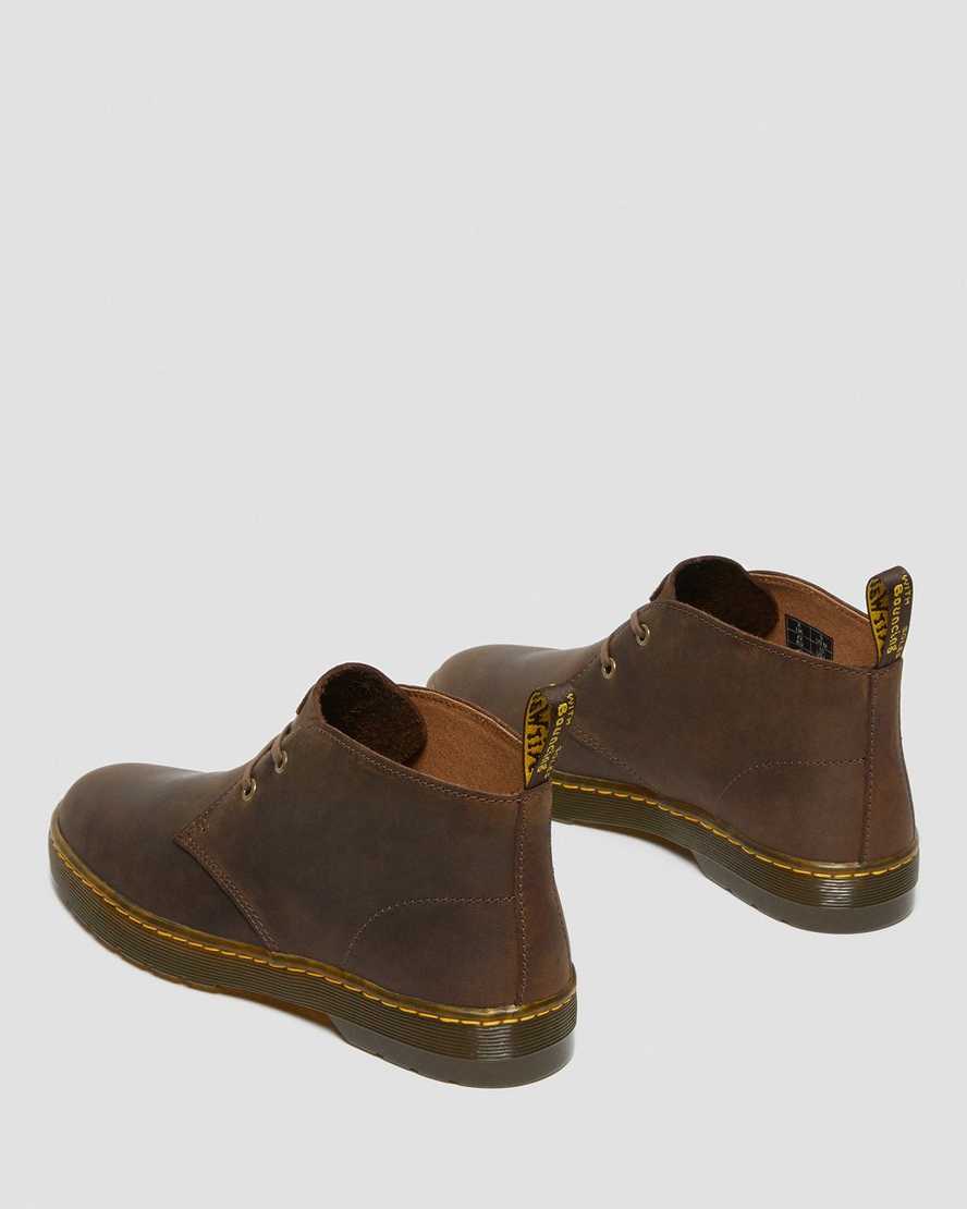 hnědé pánské pouštní boty dr. martens cabrillo crazy horse