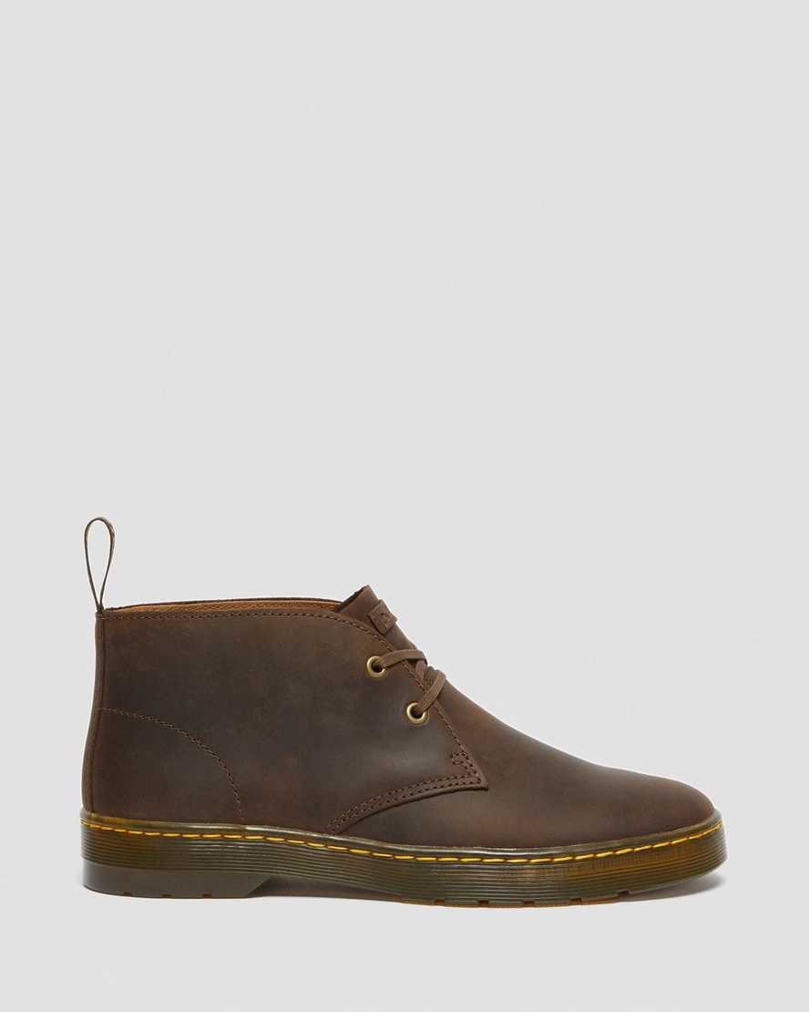 hnědé pánské pouštní boty dr. martens cabrillo crazy horse