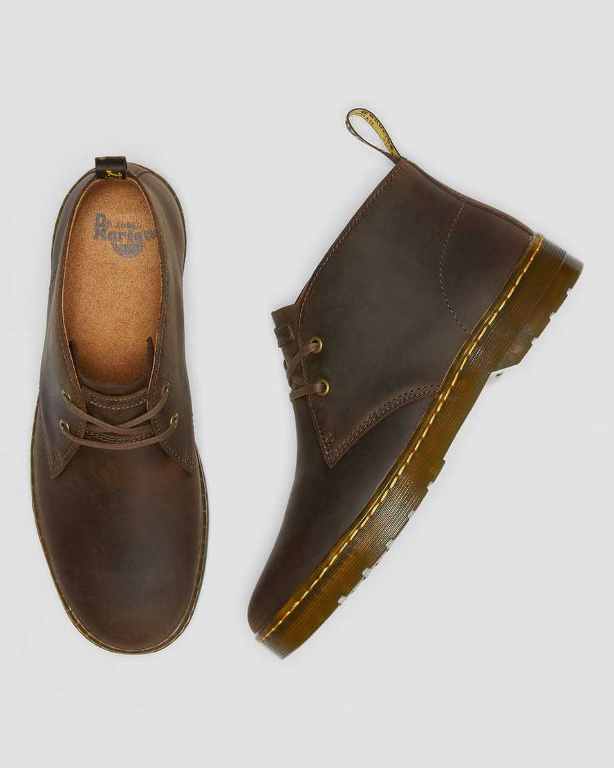 hnědé pánské pouštní boty dr. martens cabrillo crazy horse