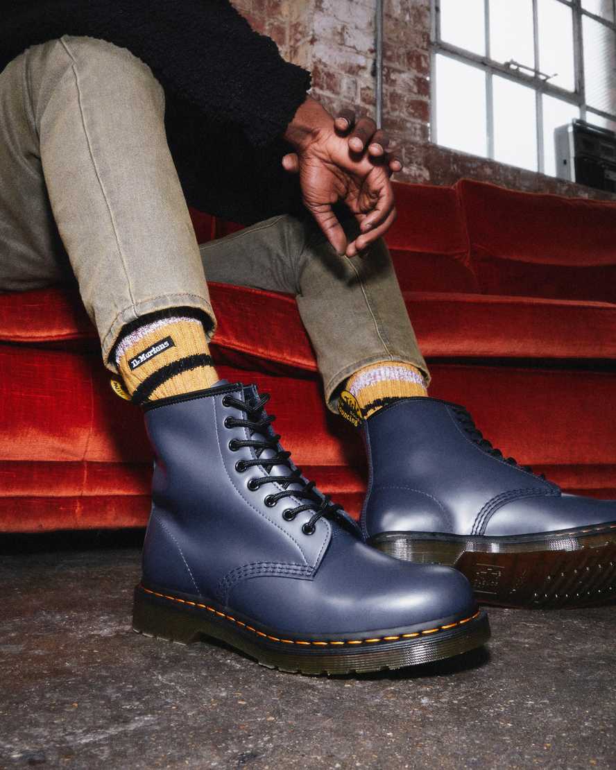 modré pánské šněrovací boty dr. martens 1460 smooth