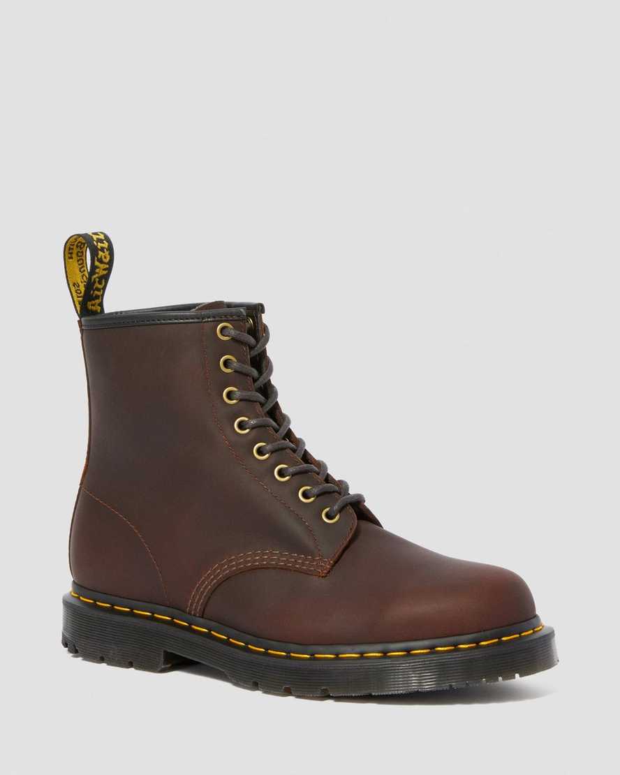 tmavě hnědé pánské šněrovací boty dr. martens 1460 dms wintergrip