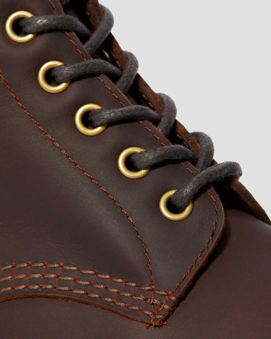 tmavě hnědé pánské šněrovací boty dr. martens 1460 dms wintergrip