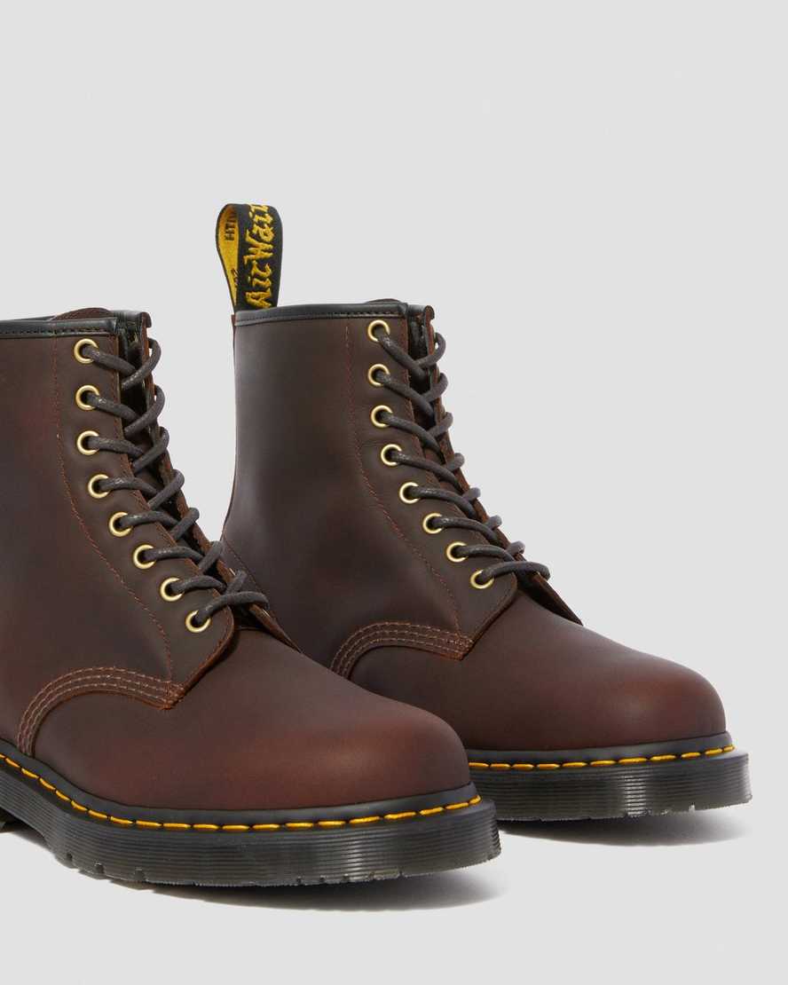 tmavě hnědé pánské šněrovací boty dr. martens 1460 dms wintergrip