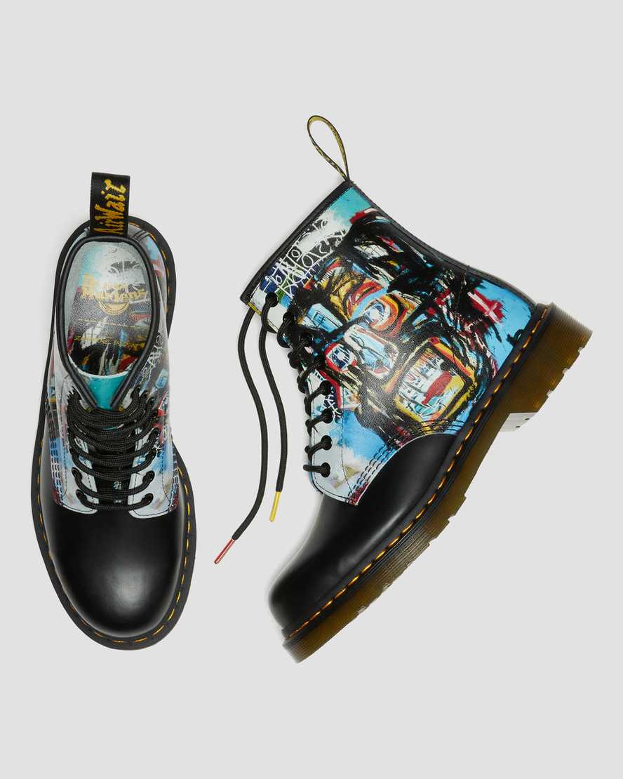 Černé pánské šněrovací boty dr. martens 1460 basquiat