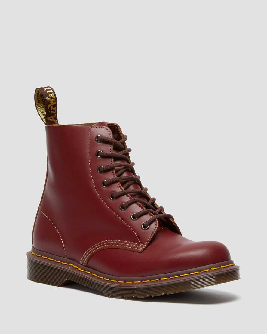 Červené pánské šněrovací boty dr. martens 1460 vintage made in england