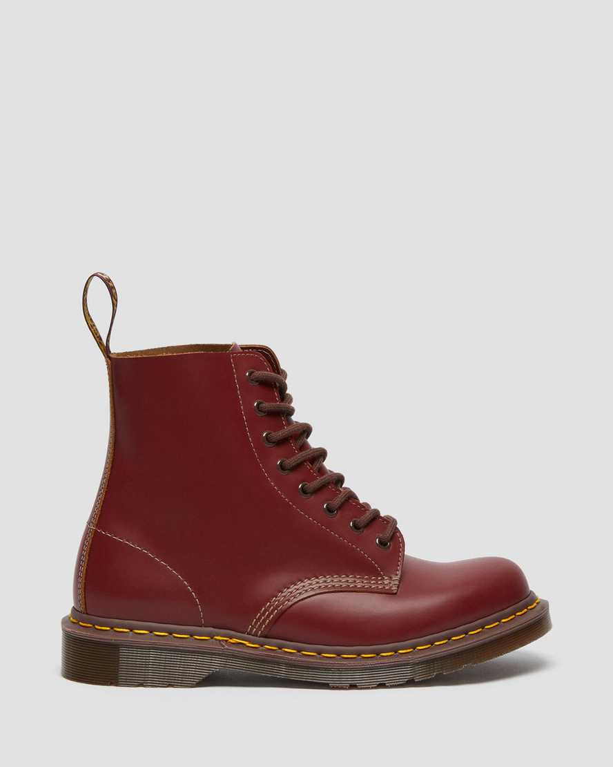 Červené pánské šněrovací boty dr. martens 1460 vintage made in england