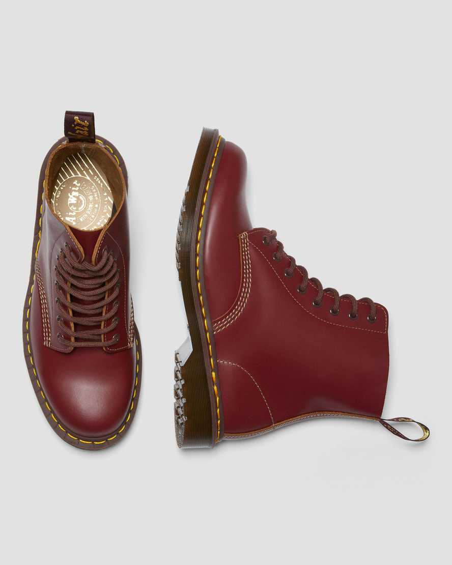 Červené pánské šněrovací boty dr. martens 1460 vintage made in england
