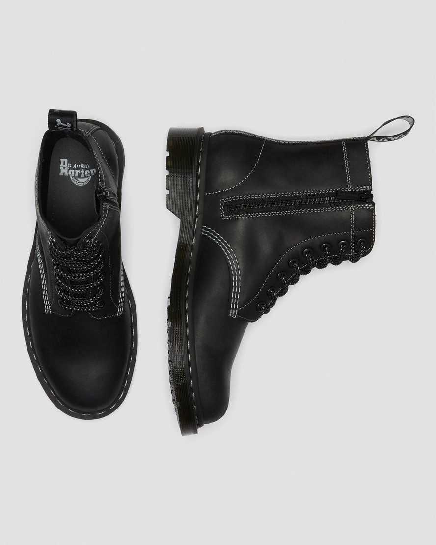 Černé pánské šněrovací boty dr. martens 1460 pascal zip