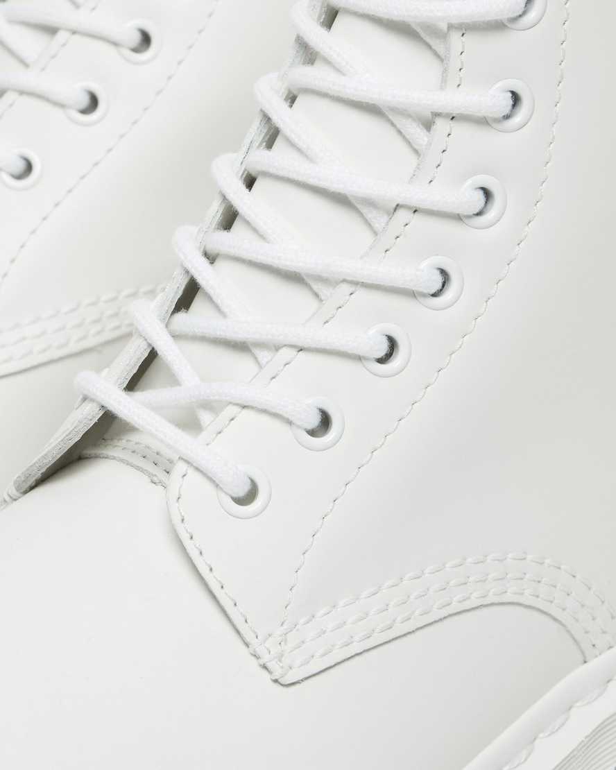 bílé pánské šněrovací boty dr. martens 1460 mono smooth