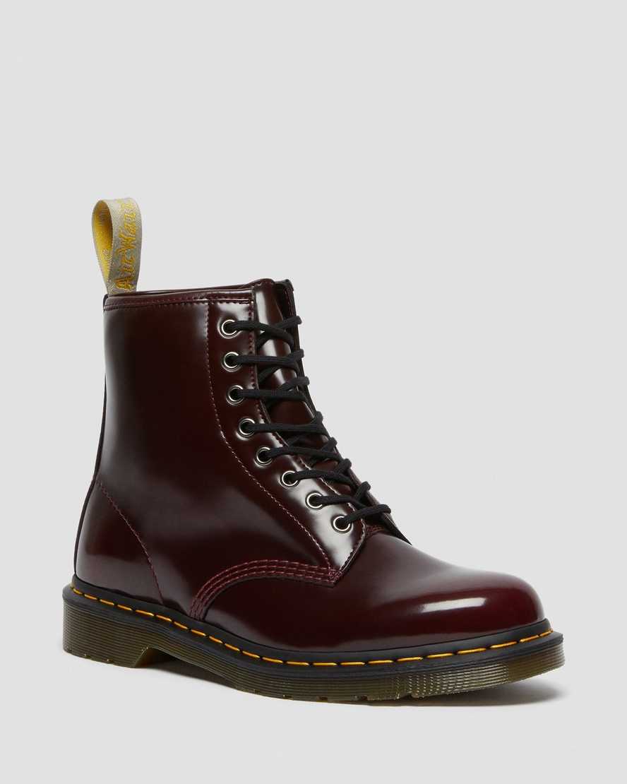 Červené pánské šněrovací boty dr. martens 1460