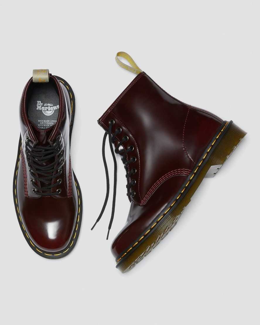 Červené pánské šněrovací boty dr. martens 1460
