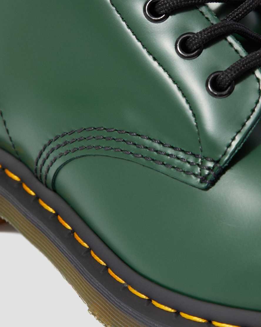 zelené pánské šněrovací boty dr. martens 1460 smooth