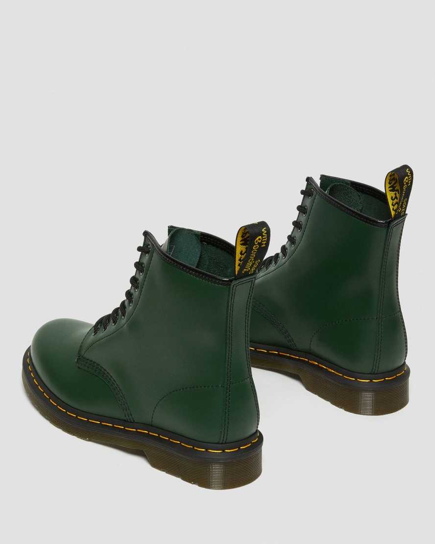 zelené pánské šněrovací boty dr. martens 1460 smooth