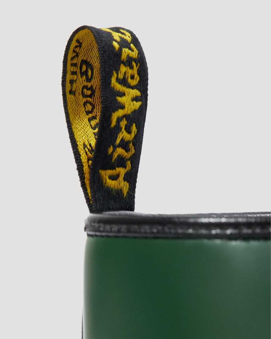 zelené pánské šněrovací boty dr. martens 1460 smooth
