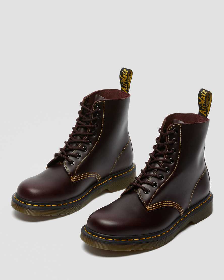 vínové pánské šněrovací boty dr. martens 1460 pascal atlas