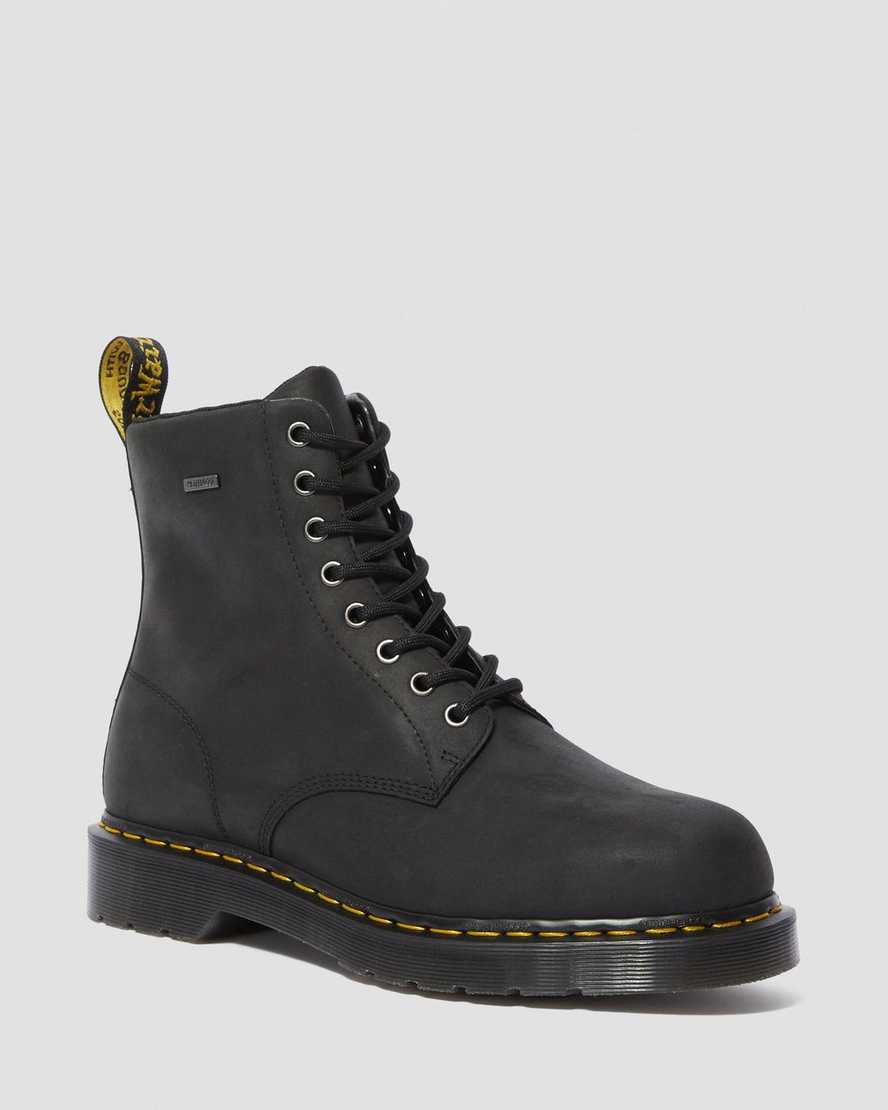 Černé nepromokavé pánské šněrovací boty dr. martens 1460