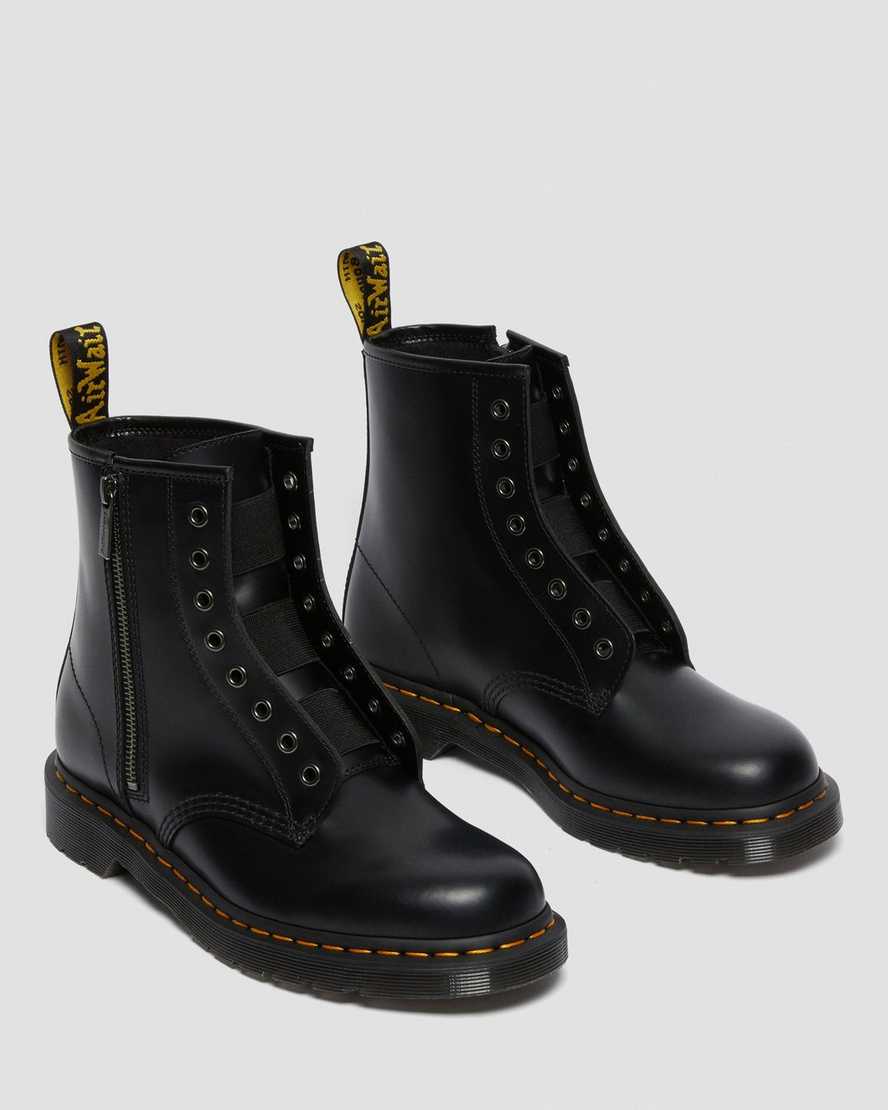 Černé pánské šněrovací boty dr. martens 1460 elastic smooth