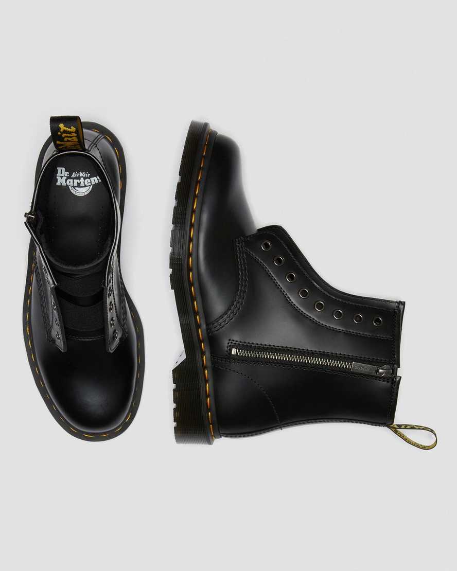 Černé pánské šněrovací boty dr. martens 1460 elastic smooth