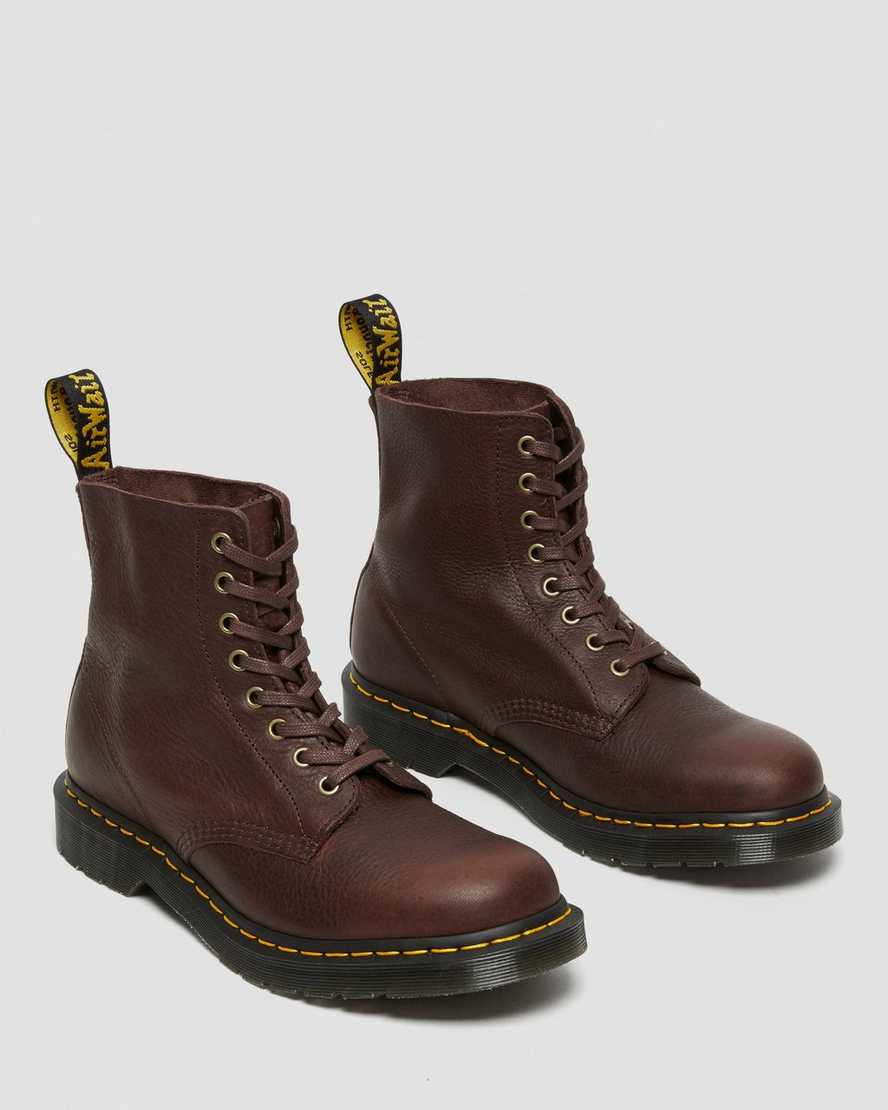 hnědé pánské šněrovací boty dr. martens 1460 pascal ambassador