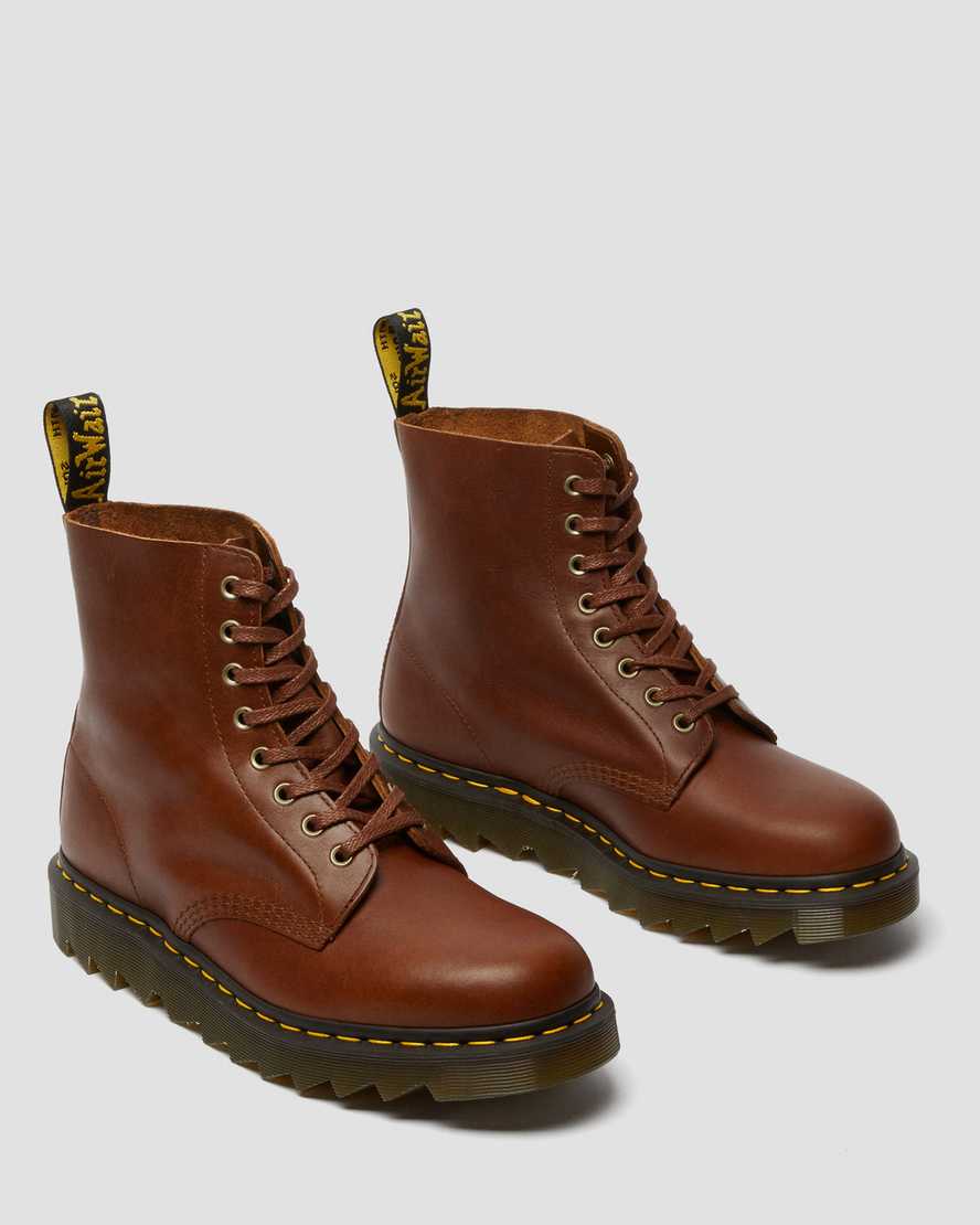 hnědé pánské šněrovací boty dr. martens 1460 pascal ziggy