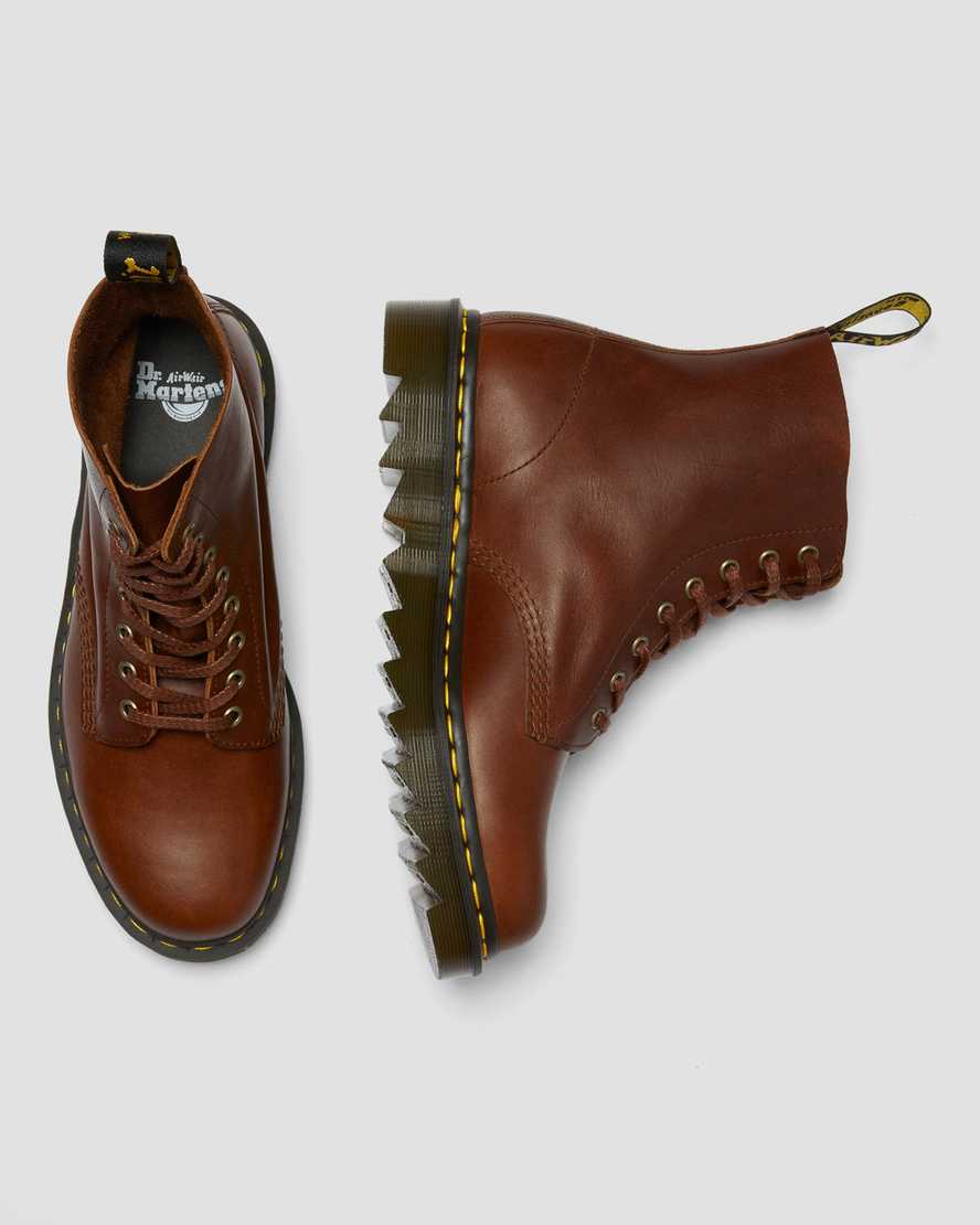 hnědé pánské šněrovací boty dr. martens 1460 pascal ziggy