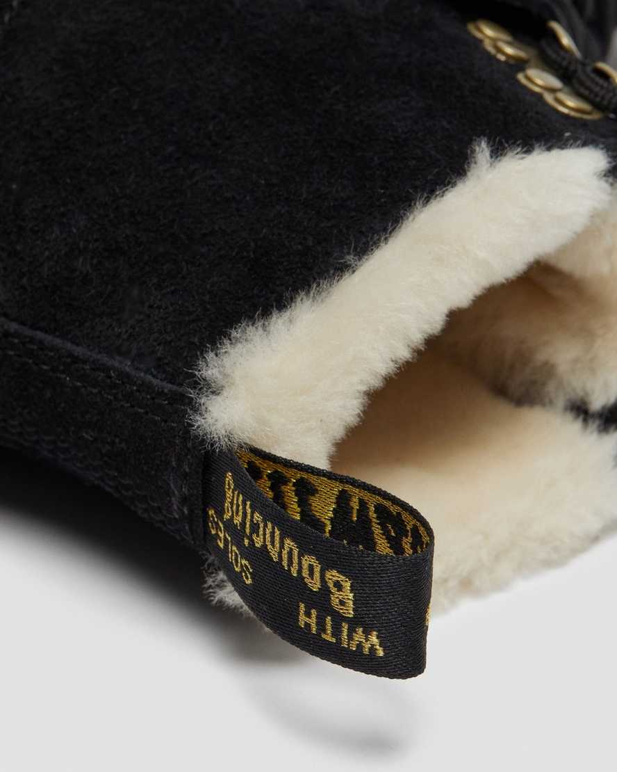 Černé pánské podšité boty dr. martens 101 shearling