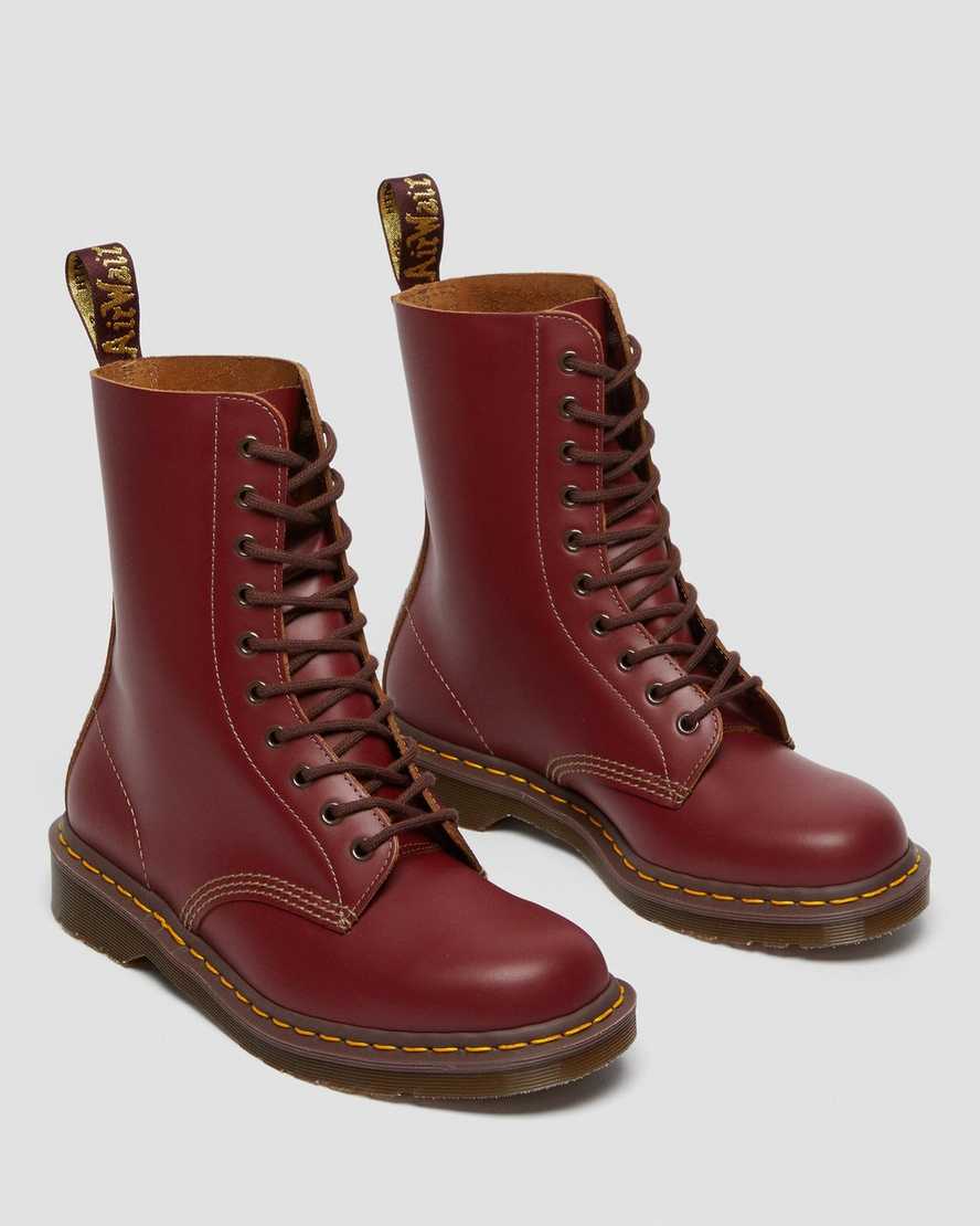 Červené pánské boty dr. martens 1490 vintage made in england do poloviny lýtek